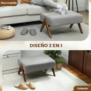 Reposapiés de salón gris