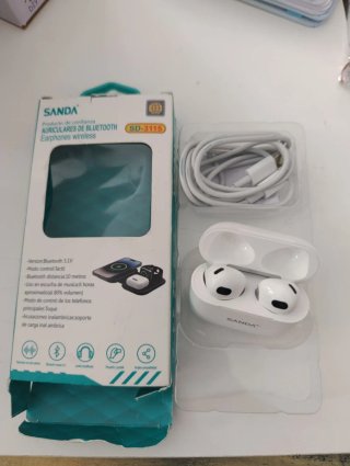 Auriculares Bluetooth SANDA Blancos
