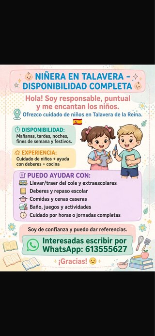 Servicio de niñera