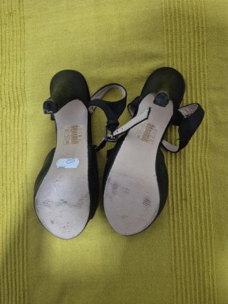 Sandalias de tacón negras