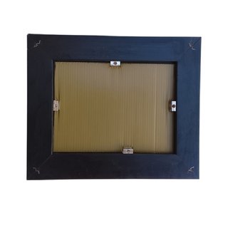 Coppia 2 Cornici Pico glass Legno Nero Vintage