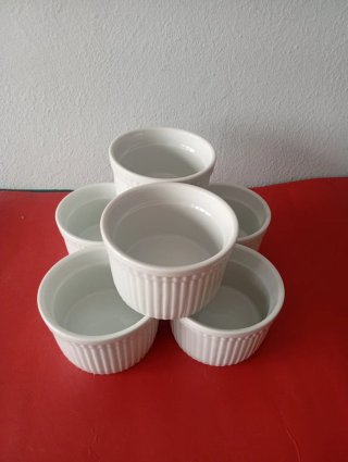 6 Moldes para Soufflé de Porcelana