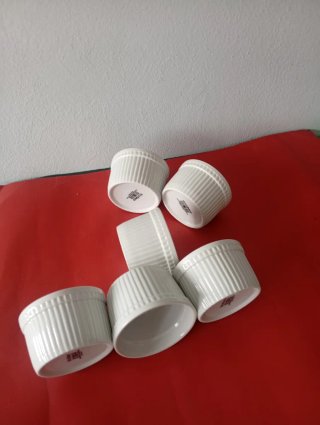 6 Moldes para Soufflé de Porcelana