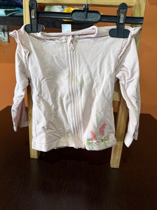 Felpa bambina rosa con uccellini