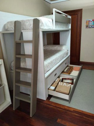Literas DM 3 camas 90 cm.