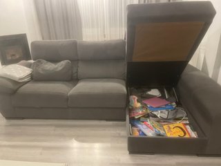 Sofá chaise longue 4 plazas extensible