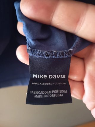 T-shirt homem Mike Davis azul
