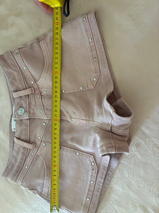 Pantalón corto Mango rosa tachuelas T.32