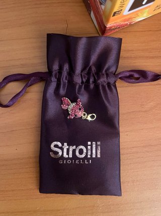 Charm Stroili Farfalla Rosa e Oro