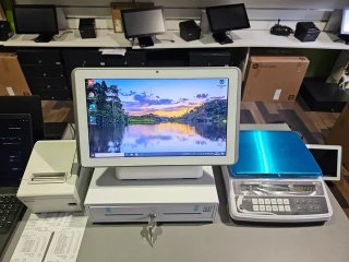 TPV Blanco con impresora y báscula