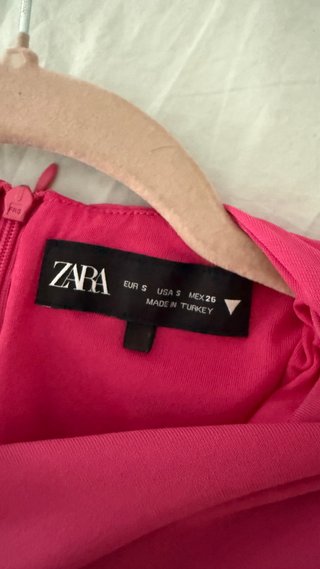 Vestido largo rosa Zara