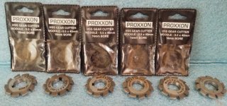 Lotto 6 frese a modulo 0,5x40 Proxxon