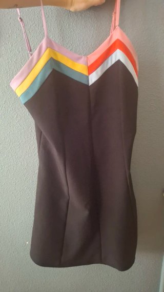 Abito vintage nero con bretelle