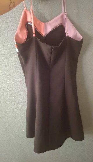 Abito vintage nero con bretelle