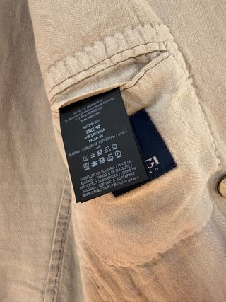 Boggi Blazer Doppiopetto Lino Beige Tg. 50