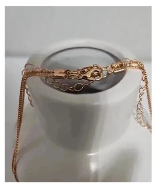 Collar multicapa dorado 2 cadenas