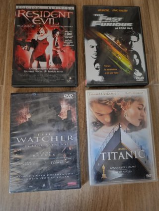 Lote 4 Películas DVD: Resident Evil, Titanic, The