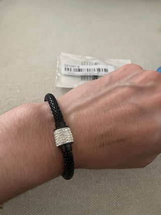 Pulsera Acero Negro con Cierre Brillante