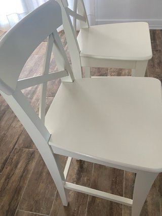 Conjunto Sillas y Taburetes Madera Blancos