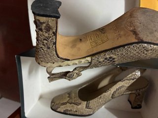 Scarpe ARDIX Slingback Pelle Serpente Beige