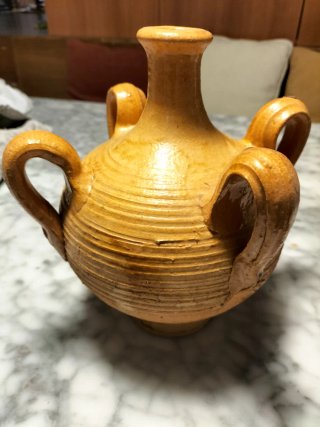 Botijo de cerámica con 4 asas