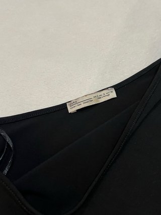 Body Top asimétrico Negro una manga Zara Talla S