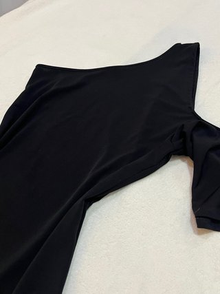 Body Top asimétrico Negro una manga Zara Talla S