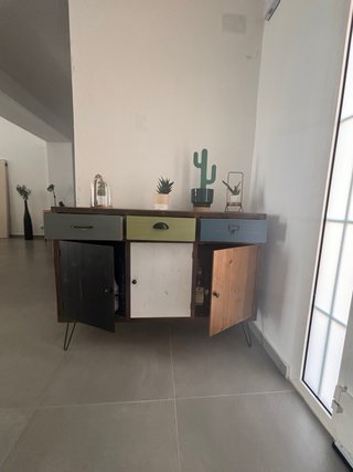 Cómoda Multiusos Madera y Metal