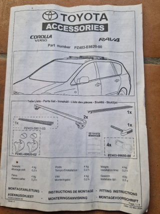 Barras de techo Toyota