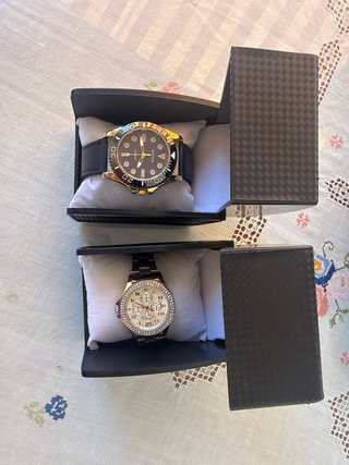 Pack 2 Relojes Regalo Pareja Oro y Plata