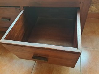 Banco zapatero de madera con cajones