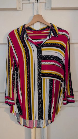Blusa multicolor stile vintage