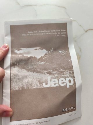 Mochila Portabebés Jeep 2 en 1