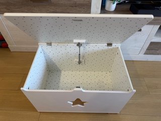 Baúl infantil de madera blanco | 90 L