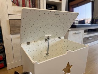 Baúl infantil de madera blanco | 90 L