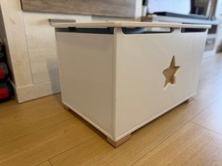 Baúl infantil de madera blanco | 90 L