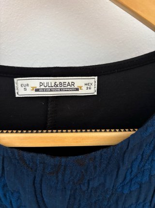 Vestido Pull&Bear Negro/Azul Talla S