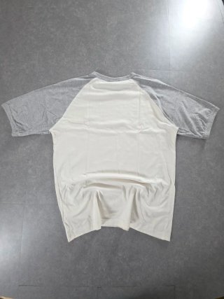 T-Shirt Nike Vintage Y2K Raglan Bianca E Grigia L