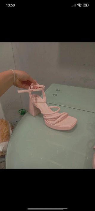 Tacones rosas plataforma