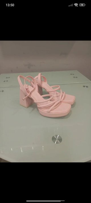 Tacones rosas plataforma