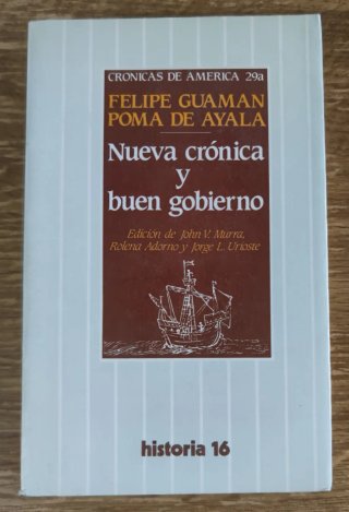 Libro - Nueva crónica y buen gobierno. Tomo 29a