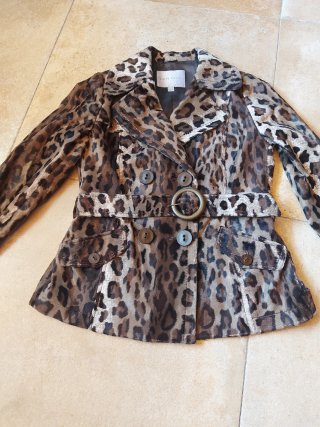 Giacchetta Vintage con Stampa Animalier Luis Civit Taglia 44