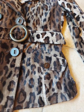 Giacchetta Vintage con Stampa Animalier Luis Civit Taglia 44