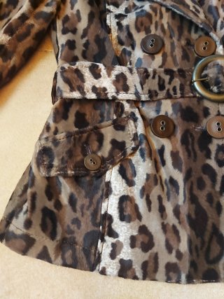 Giacchetta Vintage con Stampa Animalier Luis Civit Taglia 44