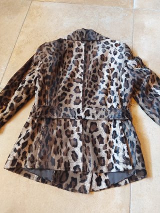 Giacchetta Vintage con Stampa Animalier Luis Civit Taglia 44