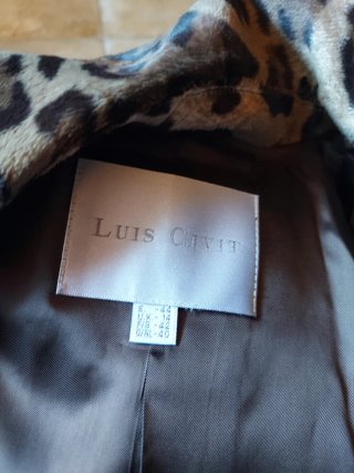 Giacchetta Vintage con Stampa Animalier Luis Civit Taglia 44