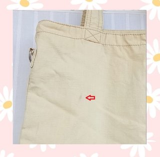Bolso de hombro color beige crema de algodón
