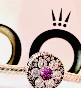 Charm Pandora Viola e Argento