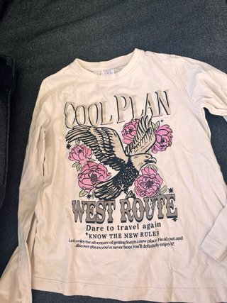 3 Camisetas Zara Niña Manga Larga T.9-10