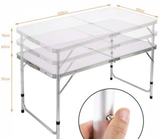 Mesa y 4 Sillas Camping Plegables